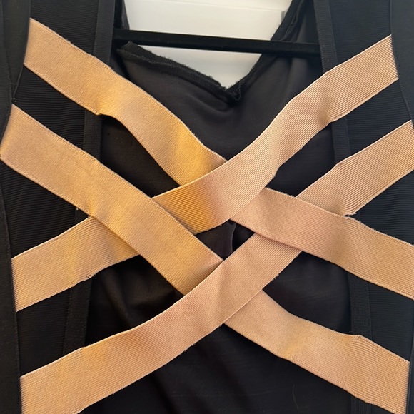 Mac Duggal Black and Tan dress - Picture 2 of 4